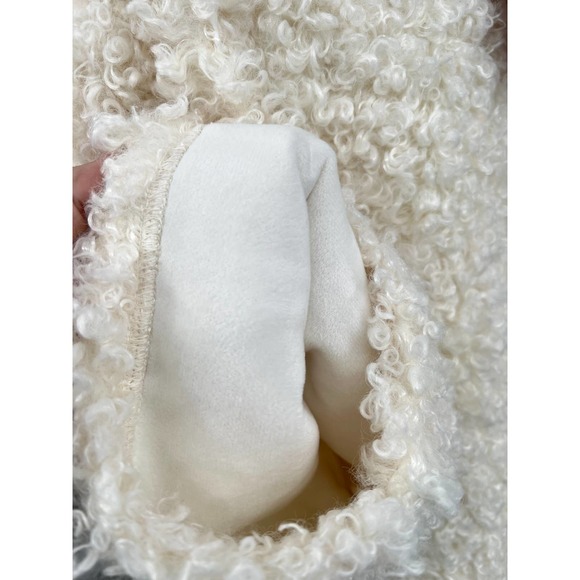 NAP Loungewear Teddy Fleece Cream fuzzy Midi Dress NWT size small loose fit - Picture 9 of 9